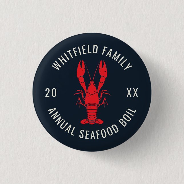 Family Reunion Annual Summer Seafood Boil 3 Cm Round Badge (Front)