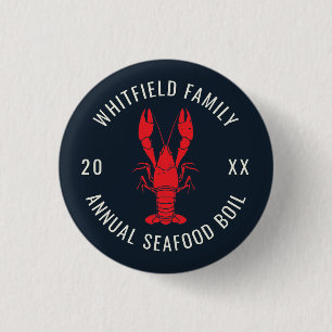 Family Reunion Annual Summer Seafood Boil 3 Cm Round Badge