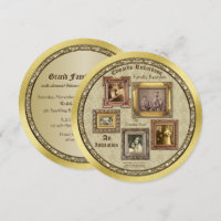 Family Reunion Antique Photo Frames Gold Collage
