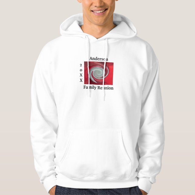 Family Reunion Artistic Abstract Swirl Keepsake Hoodie (Front)