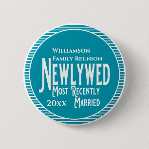 Family Reunion Award Newlywed Recently Married 6 Cm Round Badge