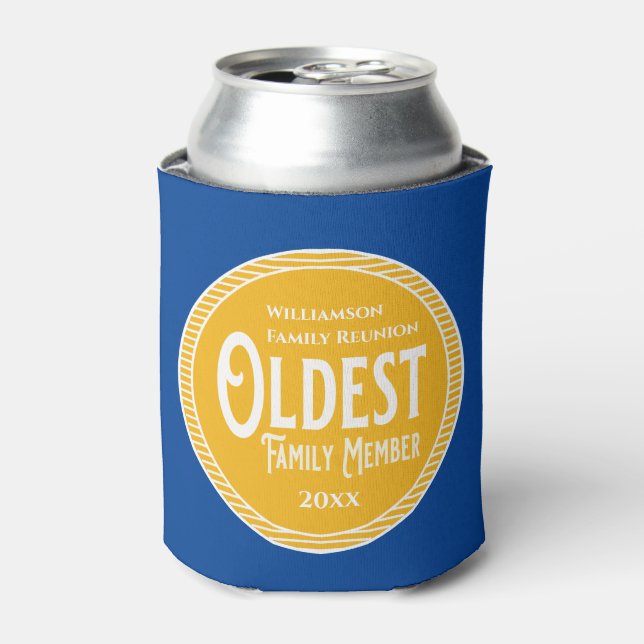 Family Reunion Award Oldest Family Member Can Cooler (Can Front)