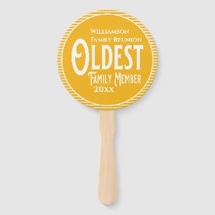 Family Reunion Award Oldest Family Member Hand Fan