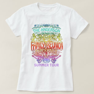 Family Reunion Band Retro 70s Concert Logo Neon T-Shirt