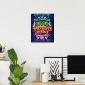 Family Reunion Band Retro 70s Concert Welcome Neon Poster (Home Office)