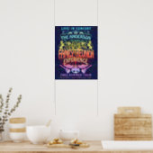 Family Reunion Band Retro 70s Concert Welcome Neon Poster (Kitchen)