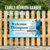 Family Reunion Banner (Blue Flower) 