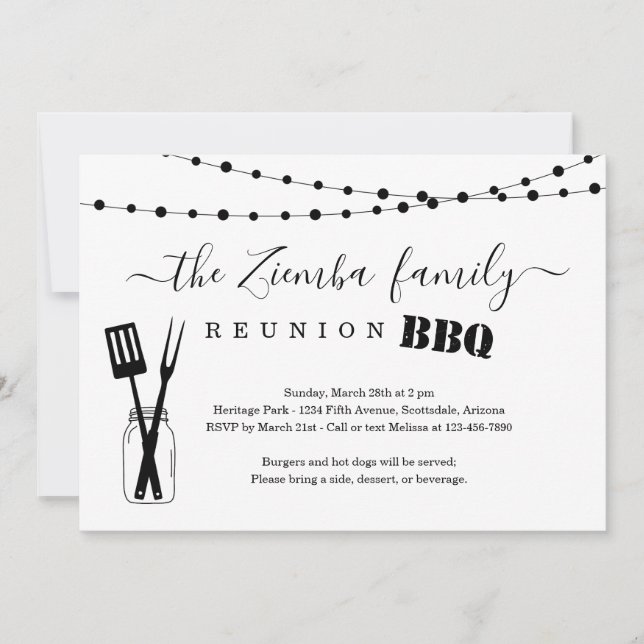 Family Reunion BBQ Invitation (Front)