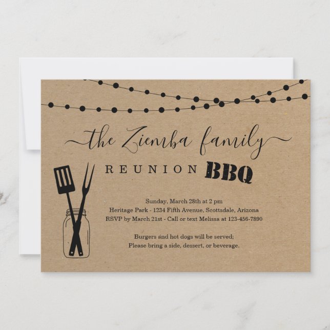 Family Reunion BBQ Invitation (Front)