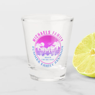 Family Reunion Beach Cruise Sunset Vacation Shot Glass