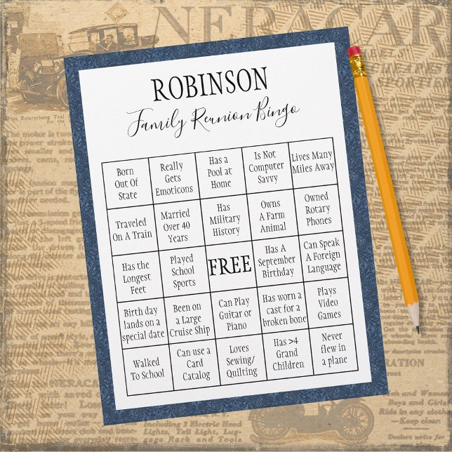 Family Reunion Bingo Game 1 (Creator Uploaded)