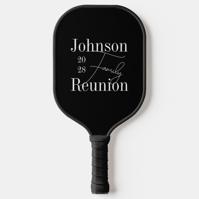 Family Reunion Black and White Pickleball Paddle (Front)