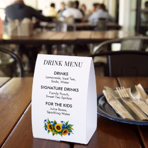 Family Reunion Bold Colorful Drink Menu Sign