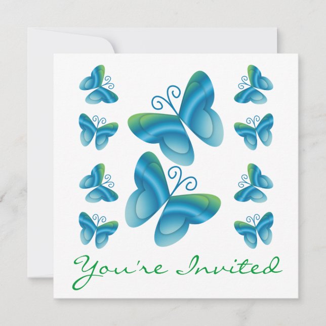 Family Reunion Butterflies Invitations (Front)