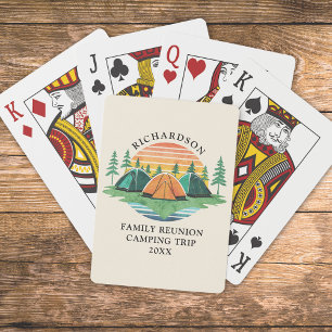 Family Reunion Camping Trip Vacation Playing Playing Cards