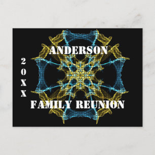 Family Reunion Celestial Abstract Kaleidoscope Postcard