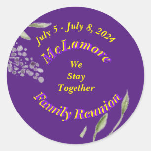 Family Reunion  Classic Round Sticker