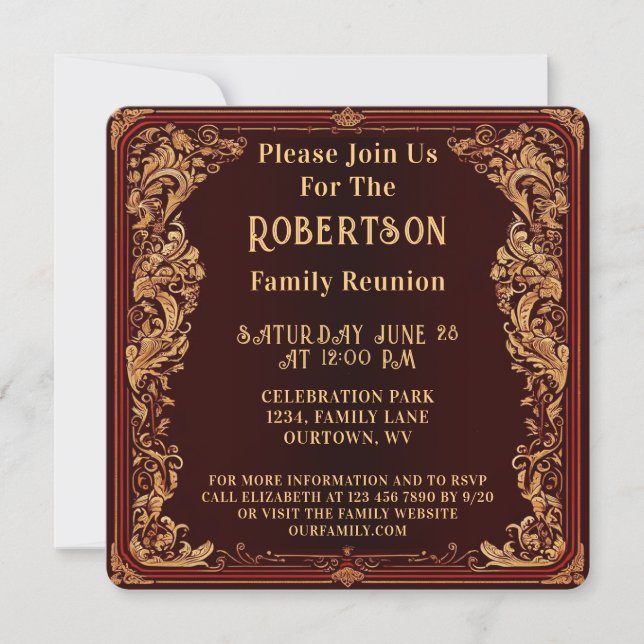 Family Reunion Collection Invitation (Front)