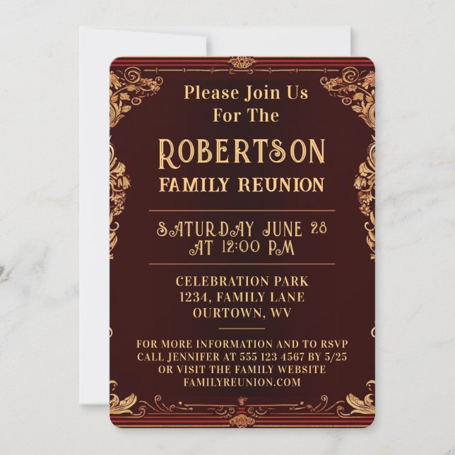 Family Reunion Collection Invitation (Front)