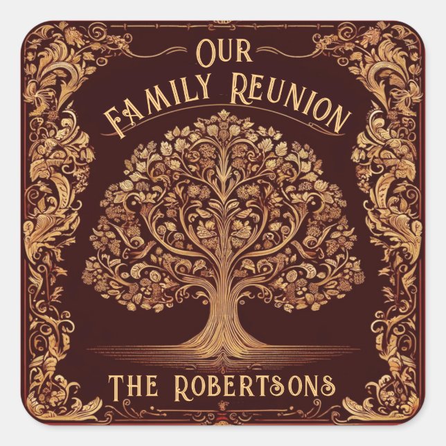 Family Reunion Collection Square Sticker (Front)