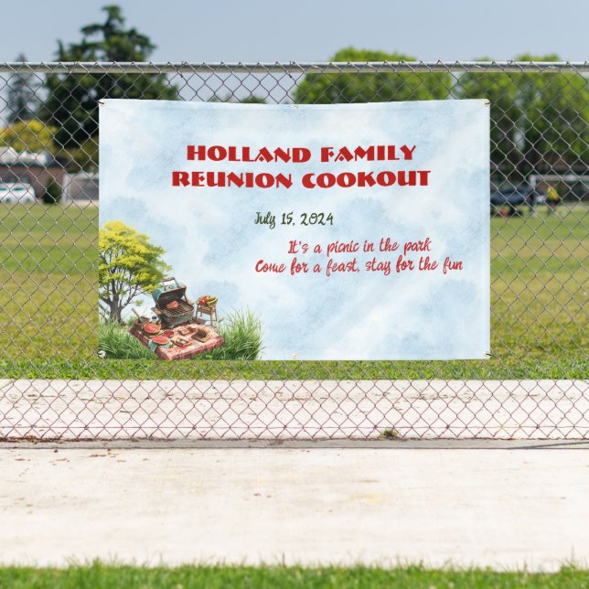 Family Reunion Cookout In the Park Banner (Insitu)
