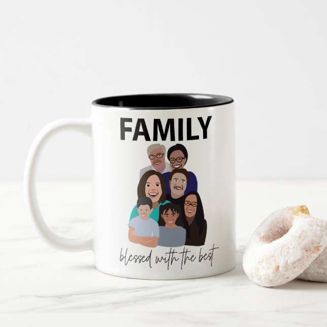 Family Reunion Cool Family Reunion  Two-Tone Coffee Mug (With Donut)