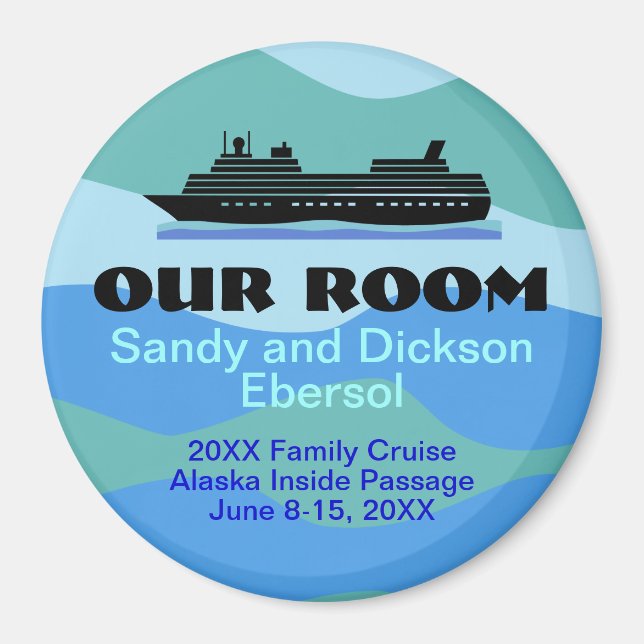 Family Reunion Cruise Door Magnet ID Memento (Front)
