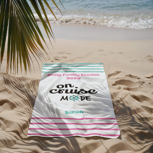 Family Reunion Cruise Monogram Beach Towel