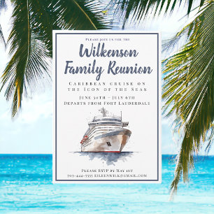 Family Reunion Cruise Vacation to Paradise  Invitation