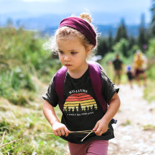 Family Reunion Custom Camping Trip Sunset Forest Toddler T-Shirt
