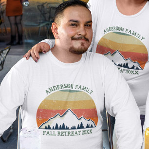Family Reunion Custom Cool Fall Sunset Long Sleeve T-Shirt