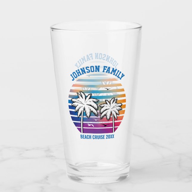 Family Reunion Custom Cruise Vacation Glass (Front)