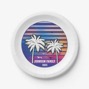 Family Reunion Custom Cruise Vacation Paper Plate