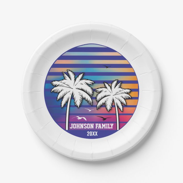 Family Reunion Custom Cruise Vacation Paper Plate (Front)