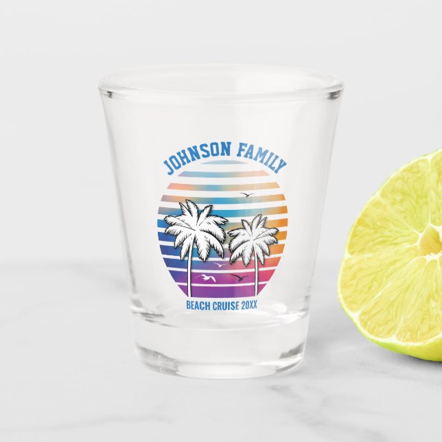 Family Reunion Custom Cruise Vacation Shot Glass (Front)