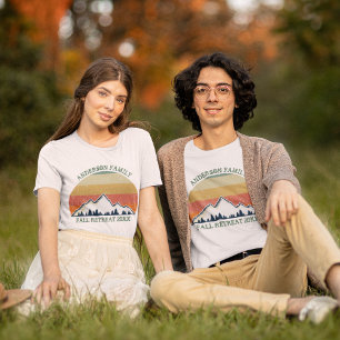 Family Reunion Custom Fall Retreat Sunset Monogram T-Shirt