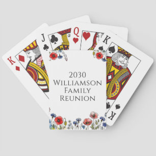 Family Reunion Custom Floral Game Poker Playingin Playing Cards