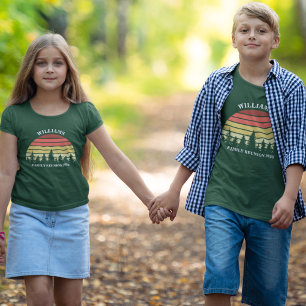 Family Reunion Custom Forest Camping Trip Sunset T-Shirt