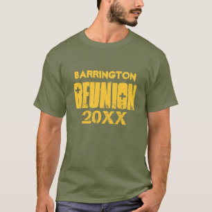 Family Reunion Custom Name Year Olive Gold T-Shirt