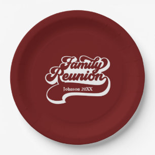 Family Reunion Custom Paper Plate