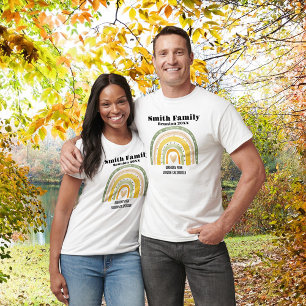 Family Reunion Custom Women's Mens Rainbow Heart T-Shirt