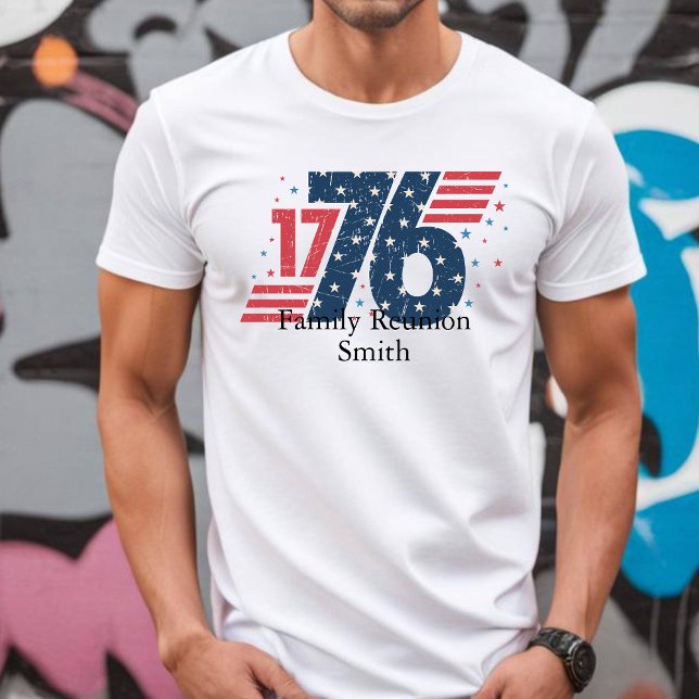 Family Reunion Customizable Patriotic 4th of July T-Shirt (Customize Your Family’s 4th of July Shirts Now!)