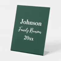Family Reunion Dark Green White Name Year Template