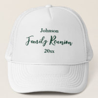 Family Reunion Dark Green White Name Year Template