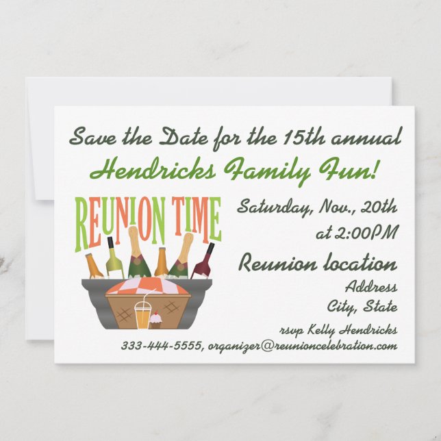 Family reunion design. invitation (Front)