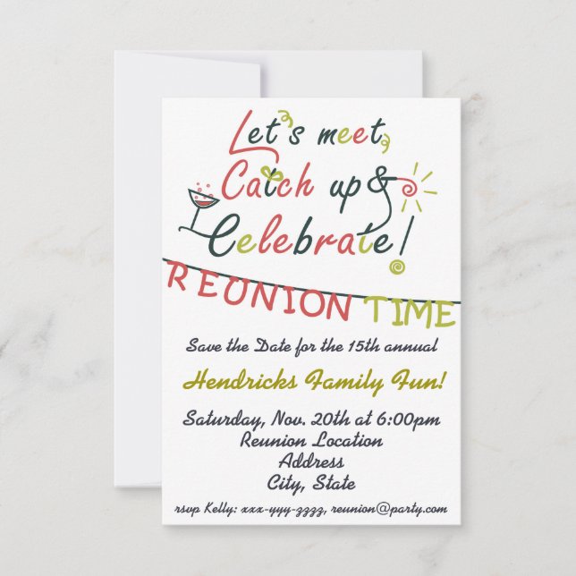Family Reunion design Invitation (Front)