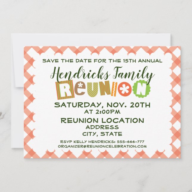 Family Reunion design Invitation (Front)