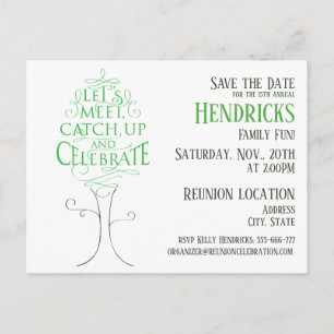 Family reunion design postcard