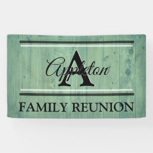 Family Reunion Design Template Turquoise Banner