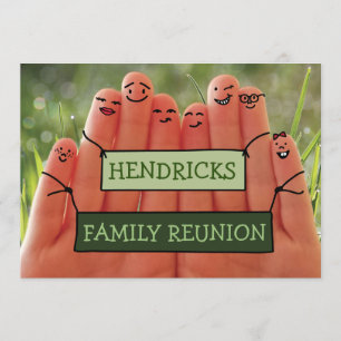 Family Reunion design with fingers Invitation